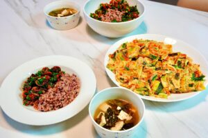 꼬막 비빔밥 & 부침개