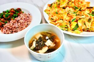 꼬막 비빔밥 & 부침개