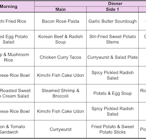 meal plan_E261003